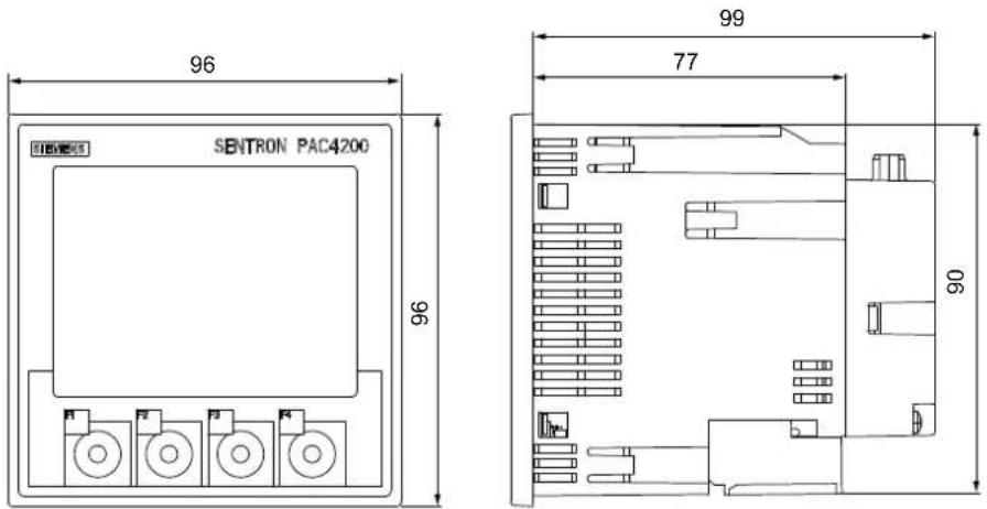 SIEMENS SENTRON PAC4200 - Dimensions du cadre - 1