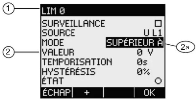 SIEMENS SENTRON PAC4200 - Mode édition des paramètres de l'appareil - 1