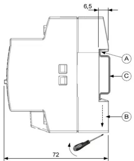 6,5 A C B 72