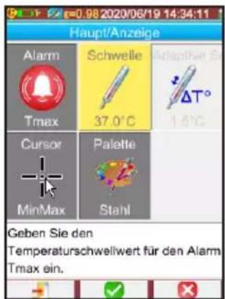 CHAUVIN ARNOUX C.A 1900 - Tmax Alarm einstellen - 3