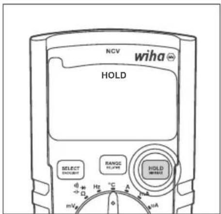 Wiha 45215 - Aktivace/deaktivace funkce hold - 1