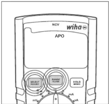 Wiha 45215 - Включить/отключить АПО - 1