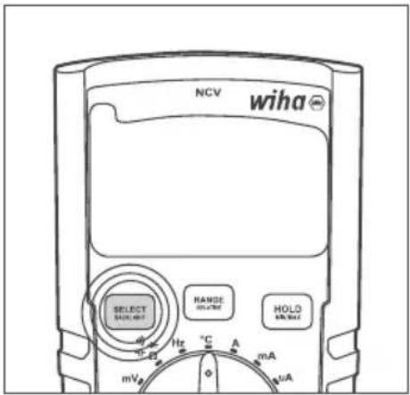 Wiha 45215 - To select desired measurement mode - 1