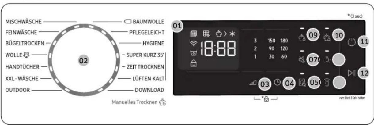 SAMSUNG DV80CGC2B0TH - Bedienfeld - 1