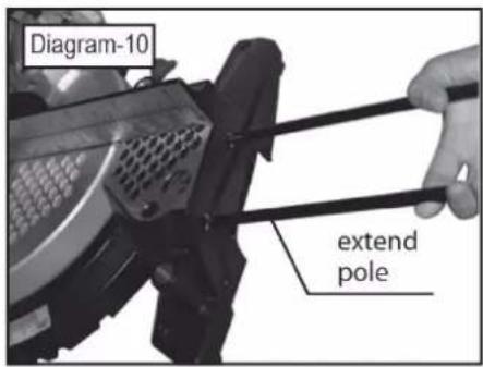Holzmann TK 305 - Adjusting the sawing angle - 1
