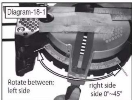 Holzmann TK 305 - Adjusting the base level angle - 5