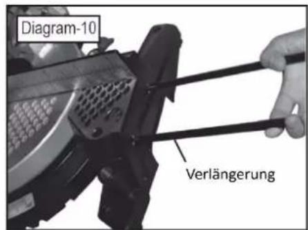 Holzmann TK 305 - Nastavení uhlu rezu - 1