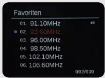 Imperial DABMAN d105 - FM-zender uit favorietenlijst oproepen - 1