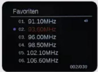 Imperial DABMAN d105 - FM Sender aus Favoritenliste aufrufen - 1