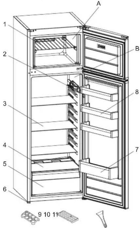 CONTINENTAL EDISON CEF2D240WE - DESCRIPTION OF THE APPLIANCE - 1
