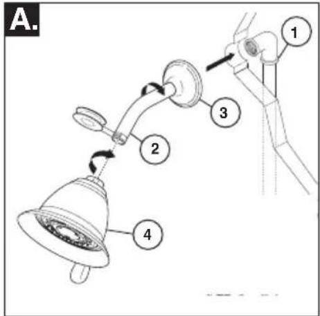 DELTA T14459 - Showerhead and Tub Spout Installation - 1