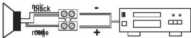 Renkforce CL-130RT - b) Branchement sur un amplificateur ELA de 100 V - 1