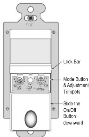 LEGRAND RH250W - Adjusting the Light Level - 1