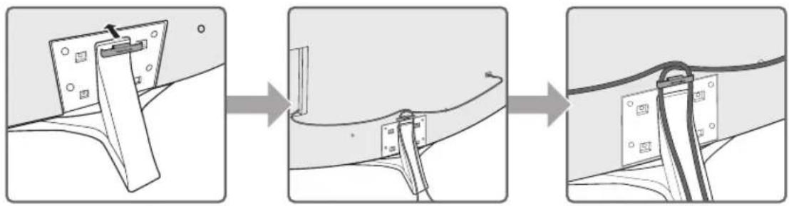 SAMSUNG UA43KU7500W - Arranging the cables with the Cable guide - 1