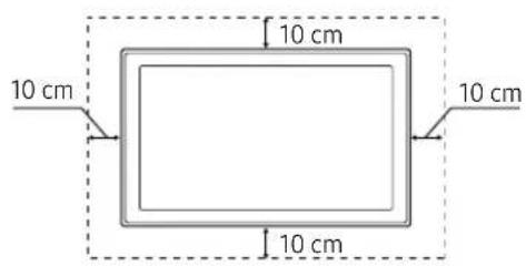 SAMSUNG UA43KU7500W - Ventilación adecuada del televisor - 2