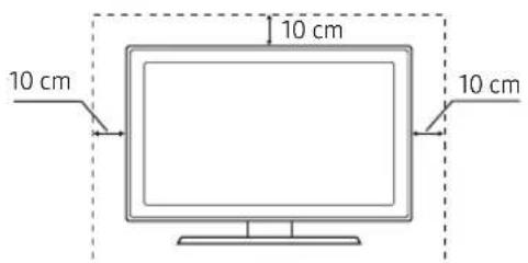 SAMSUNG UA43KU7500W - Fornecimento de ventilação adequada para o televisor - 1