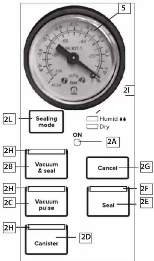 Magic Vac P0116ED - BESCHREIBUNG DER BEDIENUNGEN UND FUNKTIONEN - 1