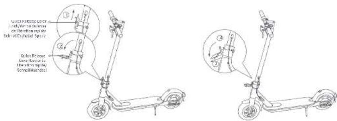 Xiaomi Electric Scooter 3 Lite - Fold &amp; Carry/Pillage et transport/Zusammenklappen und tragen - 1