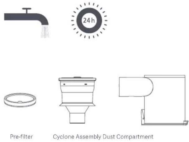 Xiaomi Mi Vacuum Cleaner G10 Plus - Cleaning the Dust Compartment, Pre-filter, and Cyclone Assembly - 9
