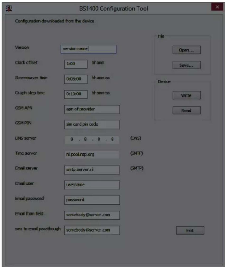 AREXX BS-1400GPRS - Screen 1. Configuration Tool - 1