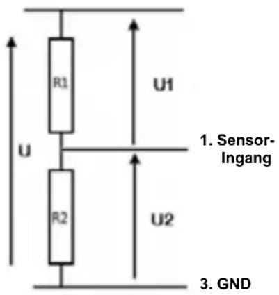 R1 U1 U 1. Sensor- Ingang R2 U2 3. GND