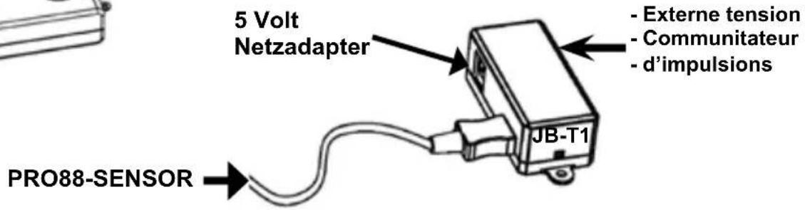 5 Volt Netzadapter - Externe tension - Communitateur - d'impulsions JB-T1 PRO88-SENSOR