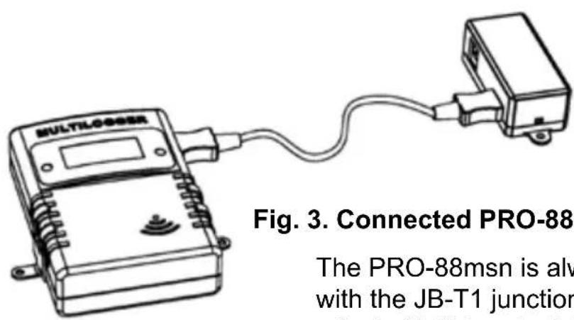 MULTILOOER Fig. 3. Connected PRO-88 The PRO-88msn is alv with the JB-T1 junction