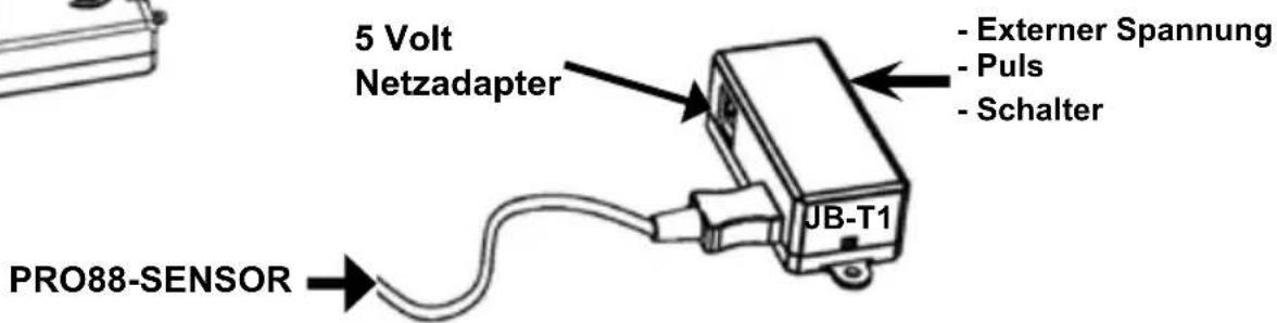 5 Volt Netzadapter - Externer Spannung - Puls - Schalter JB-T1 PRO88-SENSOR