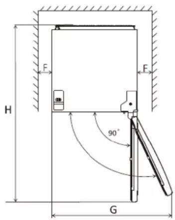 FRIGELUX CTT62BE - Espace requis - 2