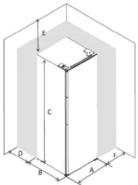 FRIGELUX CTT62BE - Space requirement - 1