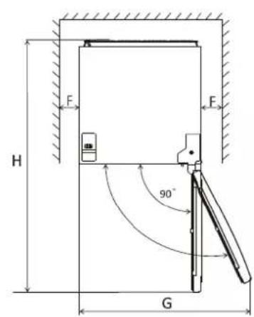 FRIGELUX CTT62BE - Space requirement - 2