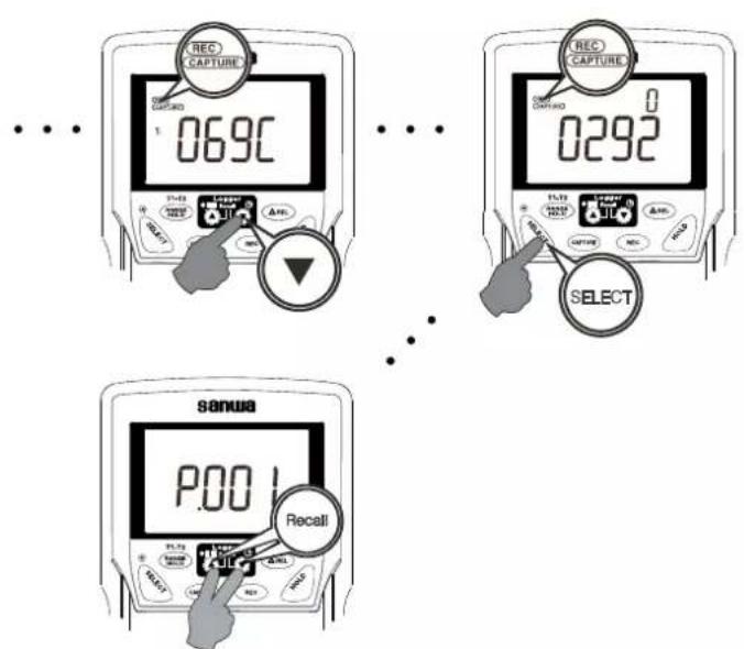 REC CAPTURE 069C REC CAPTURE 0292 SELECT sanwa P.001 Recall