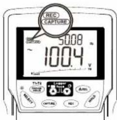 REC CAPTURE 50.08 100.4 V T+TN Laser Amp RESET CAPTURE REC