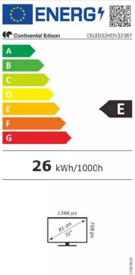 CONTINENTAL EDISON CELED32HDV323B7 - ACCESSOIRES : - 1