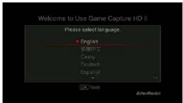 AVERMEDIA Live Streamer MIC 350 - Step 1 Setting up Language - 1