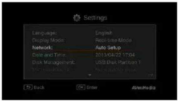AVERMEDIA Live Streamer MIC 350 - Network Settings - 1