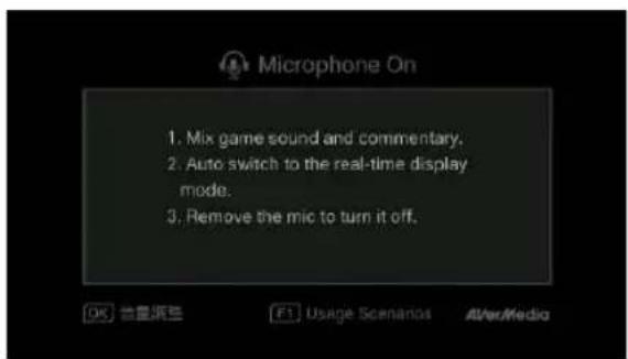 AVERMEDIA Live Streamer MIC 350 - Menu OSD - 1