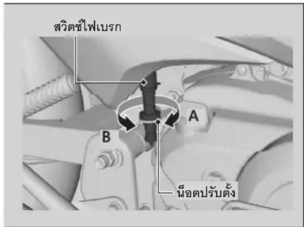 Honda WAVE110i (2024) - การปรับตั้งสวิตช์ไฟเบรก - 1