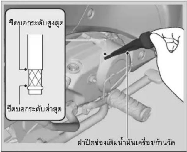 Honda WAVE110i (2024) - การตรวจสอบน้ำมันเครื่อง - 1