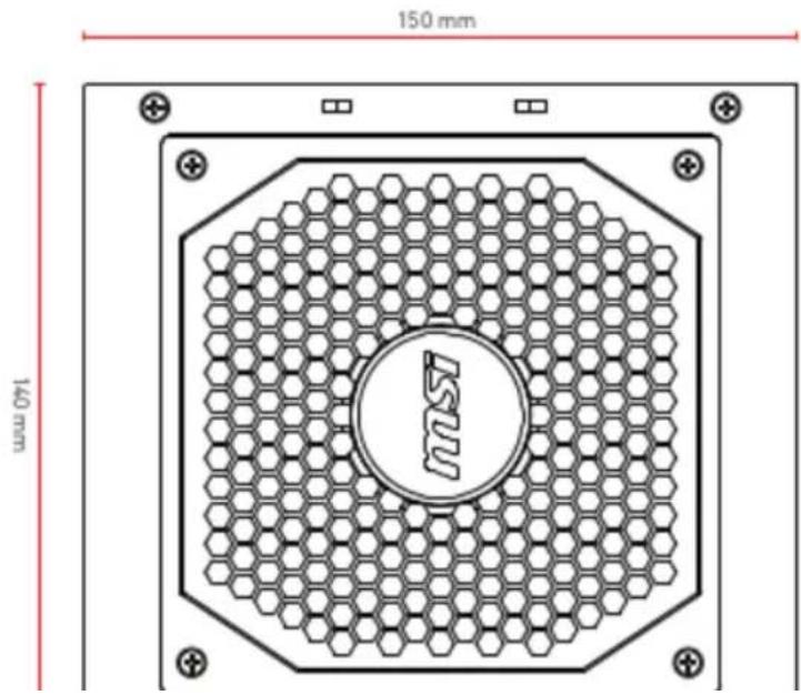 MSI MAG A650GL - Dimensions - 1