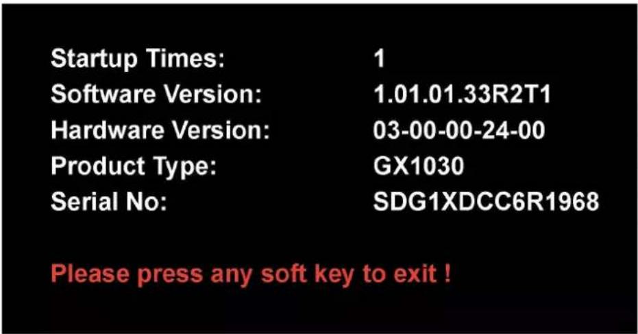 METRIX GX 1030 - Informations système - 1