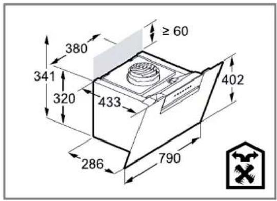 BOSCH DWJ87FN60 - Dimensions de l'appareil - 1