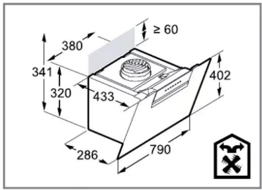 BOSCH DWJ67FN60 - Dimensions de l'appareil - 1