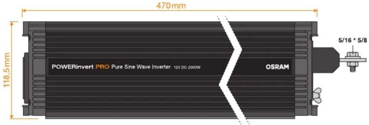 Osram Pure Sine Wave 12V DC 1000W RCD - 3