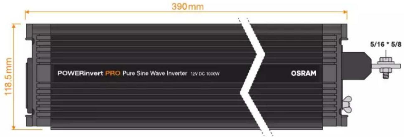 Osram Pure Sine Wave 12V DC 2000W RCD - 2