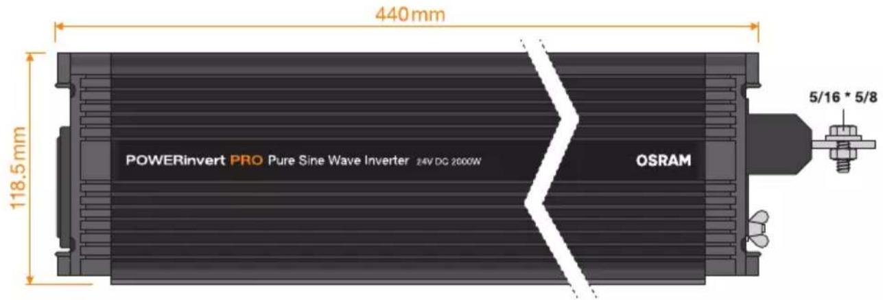 Osram Pure Sine Wave 12V DC 2000W RCD - 6