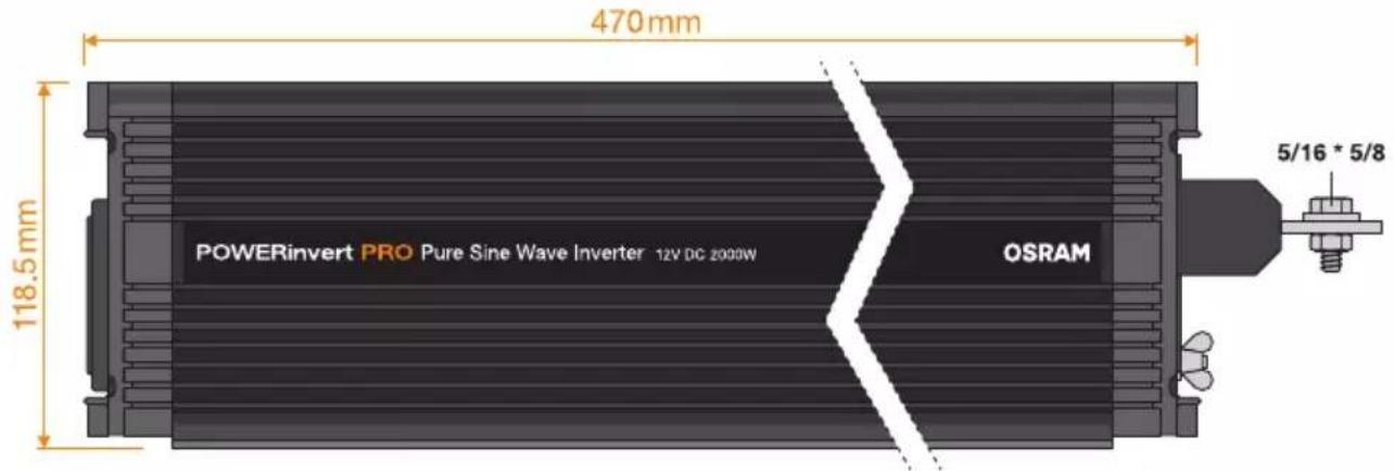 Osram Pure Sine Wave 12V DC 600W RCD - 3