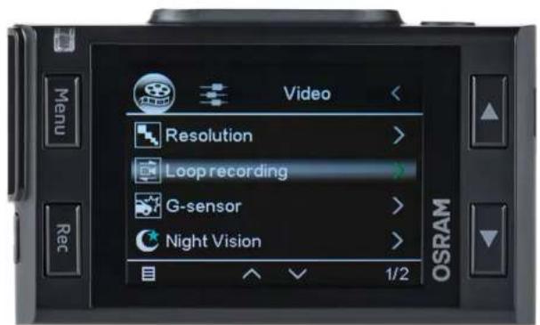 Osram ROADsight 30 - GRABACION EN BUCLE - 1