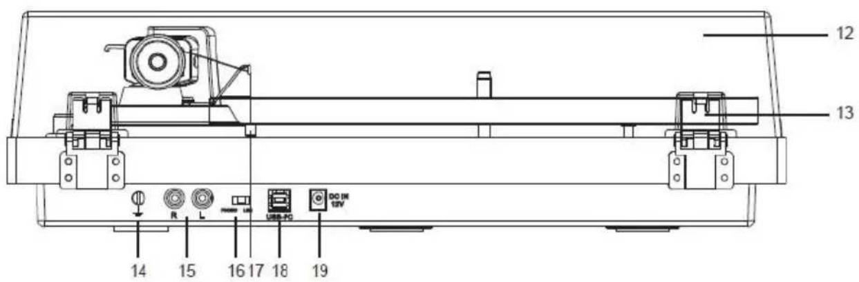 LENCO LBT-345 - COMPONENTS, FEATURES AND CONNECTIONS - 2