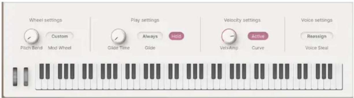 Arturia Augmented WOODWINDS - Réglages de performance du clavier - 1